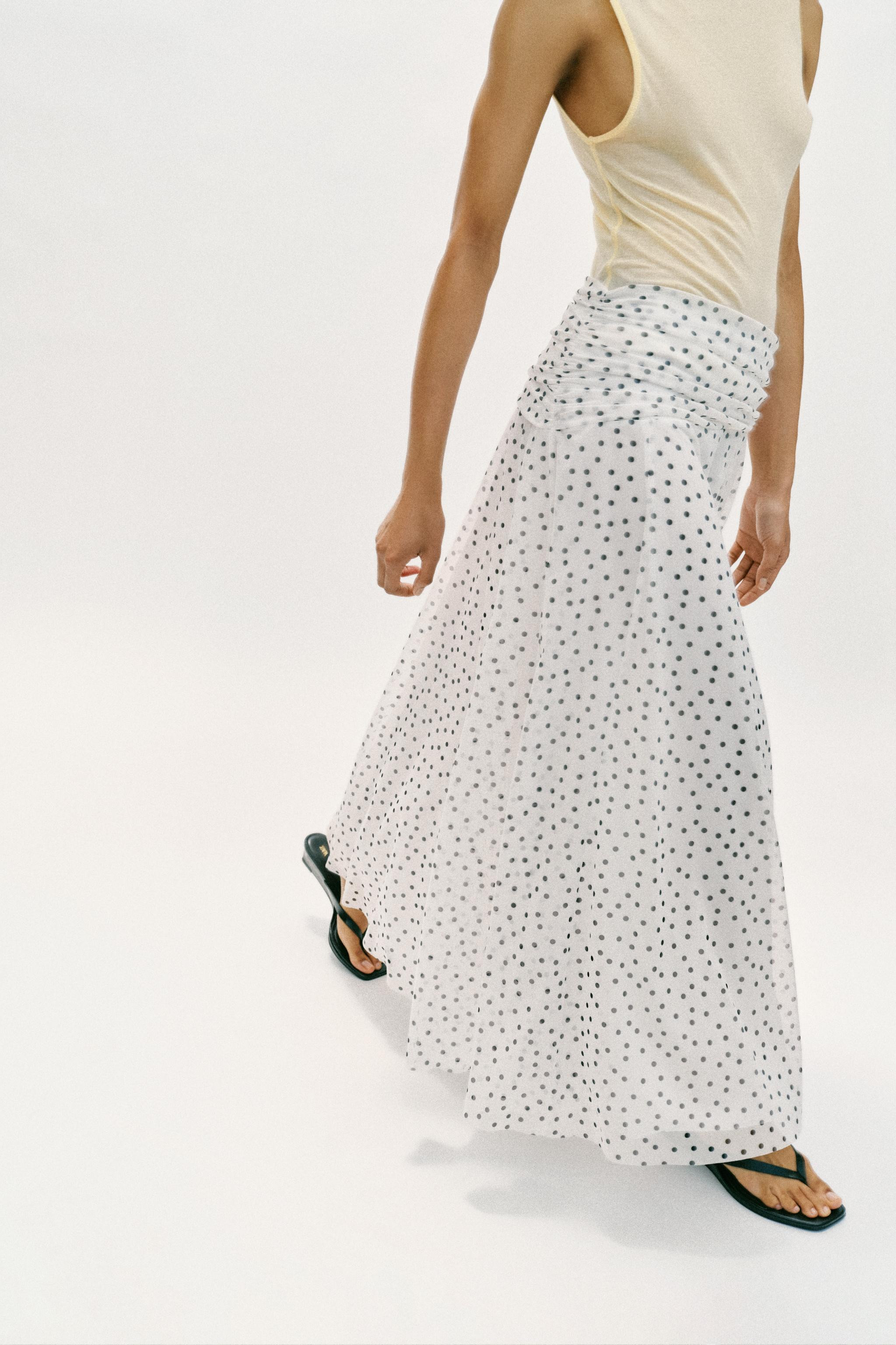 LONG POLKA DOT SKIRT | Zara US