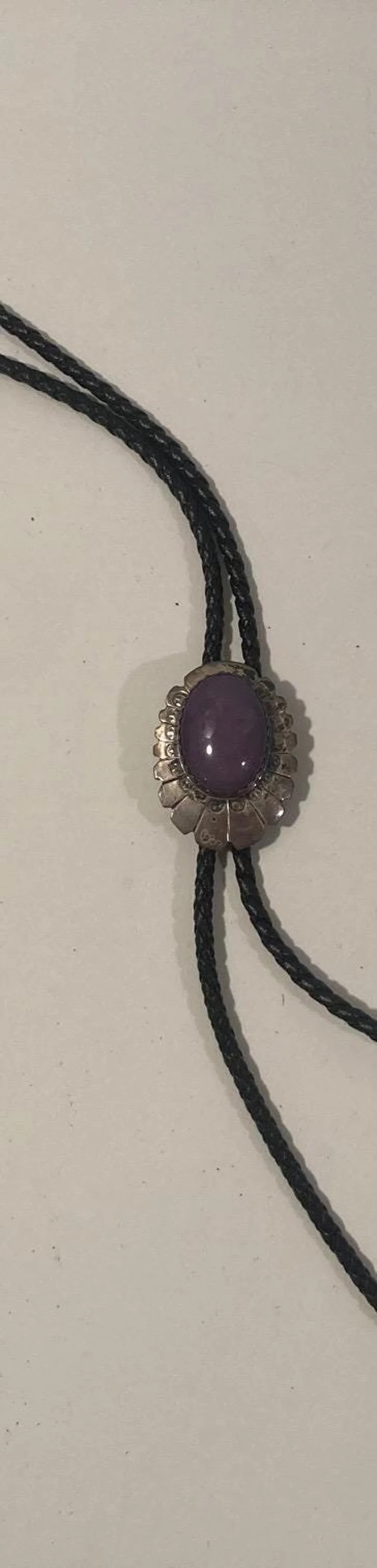 Vintage Metal Bolo Tie, Nice Silver With Purple Stone Design, Nice Western Design, 1 3/4" X 1 1/4... | Etsy (Global)