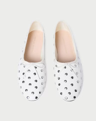 Landon Ecru/Silver Ballet Flat | Loeffler Randall