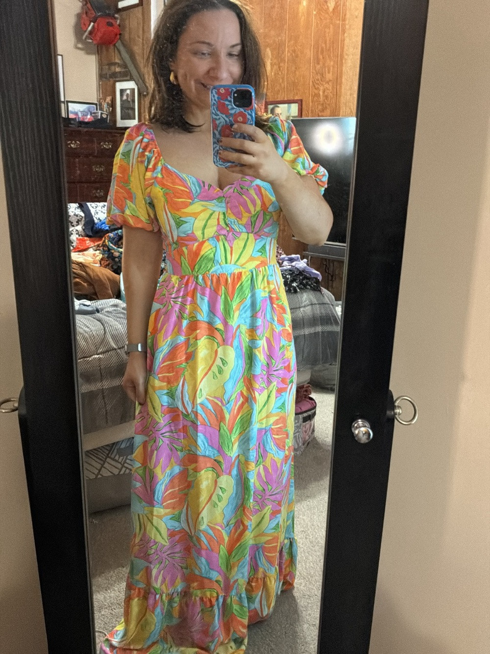 Skies are blue tropical dress | Poshmark