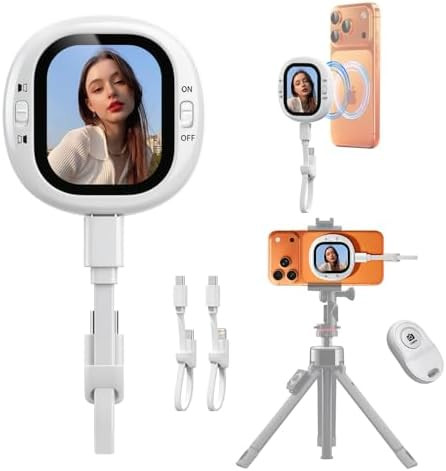 yAyusi Mini Magnetic Vlog Selfie Monitor Screen iPhone with Remote, Compact Portable Back Camera ... | Amazon (US)