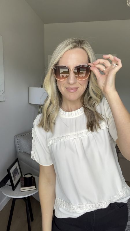 This #AmazonFashion sunglasses are so cute and comfortable and have a UV protective lens. They are the perfect addition to your summer wardrobe. #Amazon #AmazonFind #AmazonSunglasses 

#LTKswim #LTKFind #LTKunder50