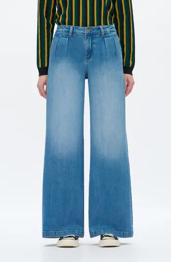 Bayeas Jermey Pleated Baggy Wide Leg Jeans | Nordstrom | Nordstrom