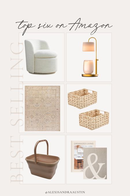 This week’s top six best selling items on Amazon!

Home finds, best sellers, found it on Amazon, accent chair, upholstered chair, basket finds, decor book, affordable finds, summer style, neutral area rug, basket faves, candle warmer, gold detail, living room refresh, light and bright, neutral home, aesthetic finds, shop the look!

#LTKSeasonal #LTKStyleTip #LTKHome