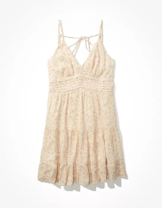 AE Floral Strappy Babydoll Mini Dress | American Eagle Outfitters (US & CA)