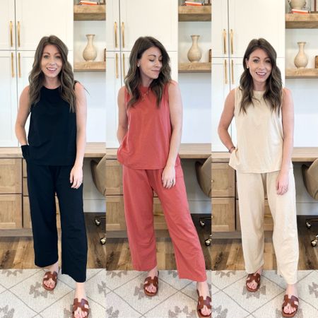These Amazon sets look like free people! And ON SALE! I’m wearing a size small in the colors khaki, black & rust! 

#LTKstyletip #LTKtravel #LTKsalealert