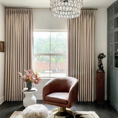 Gabriel Chenille Custom Herringbone Texture Curtains | Curtarra