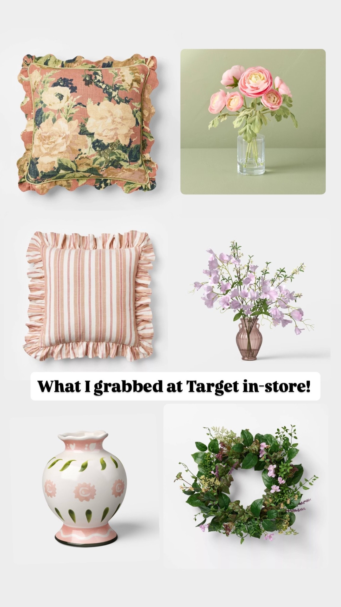 New Target spring home finds! Linked everything that’s up online. Our store is slowly putting spring stuff out and it’s making me so happy!

#LTKFindsUnder50 #LTKHome #LTKSeasonal