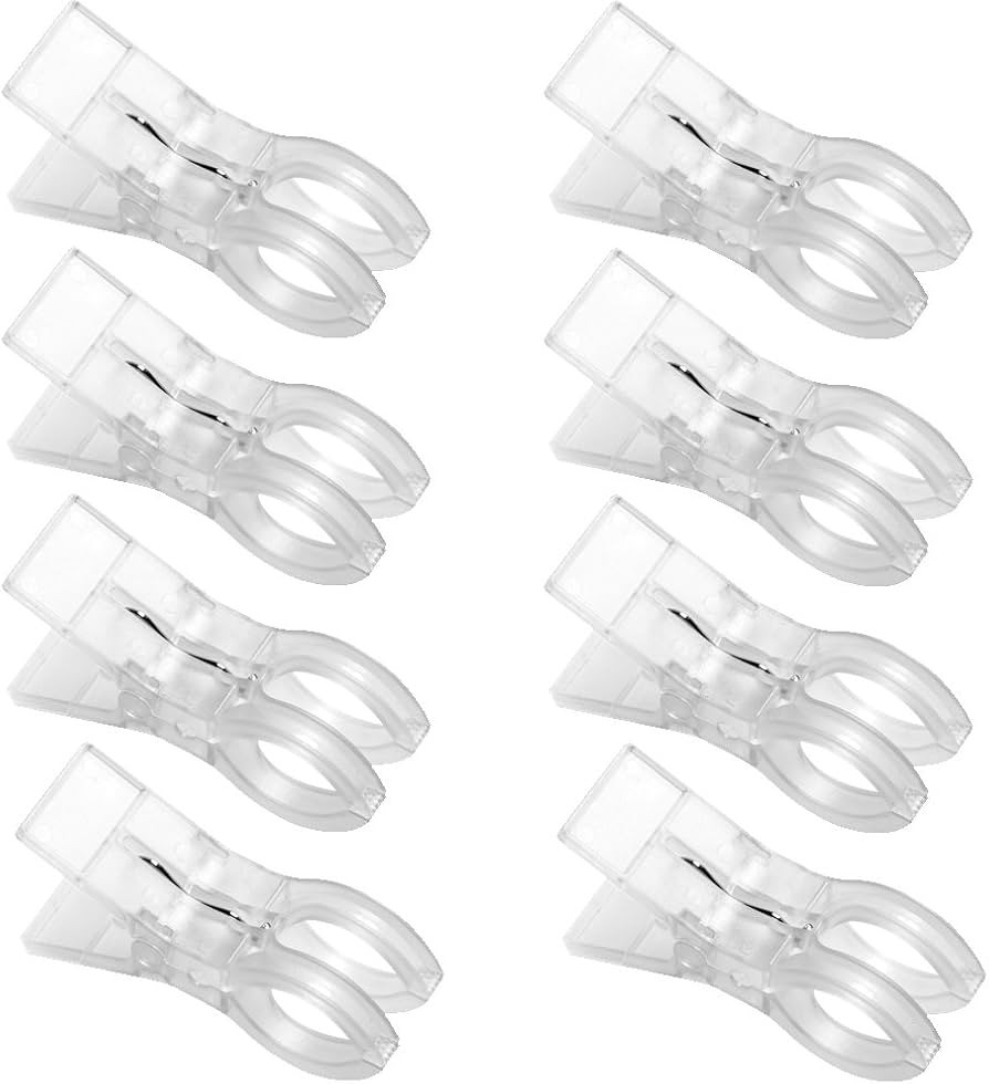 Clear White Beach Towel Clips Plastic Clothing Hanger Clamp Keep Your Towels from Blowing Away-Be... | Amazon (US)