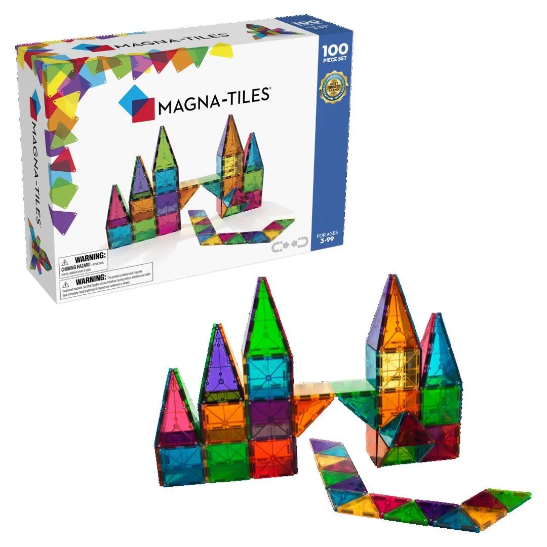 MAGNA-TILES Classic 100-Piece Magnetic Construction Set, The ORIGINAL Magnetic Building Brand | Walmart (US)