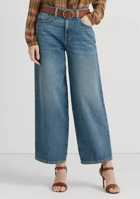 Lauren Ralph Lauren High-Rise Wide-Leg Jeans | Belk