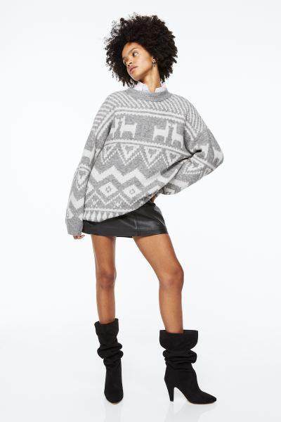 Jersey largo en punto de jacquard | H&M (FR, IT, ES, PT, BE)