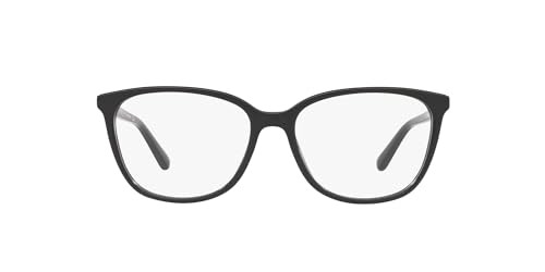 Michael Kors Women's MK4067U Santa Clara Universal Fit Square Prescription Eyewear Frames, Black/Demo Lens, 55 mm | Amazon (US)