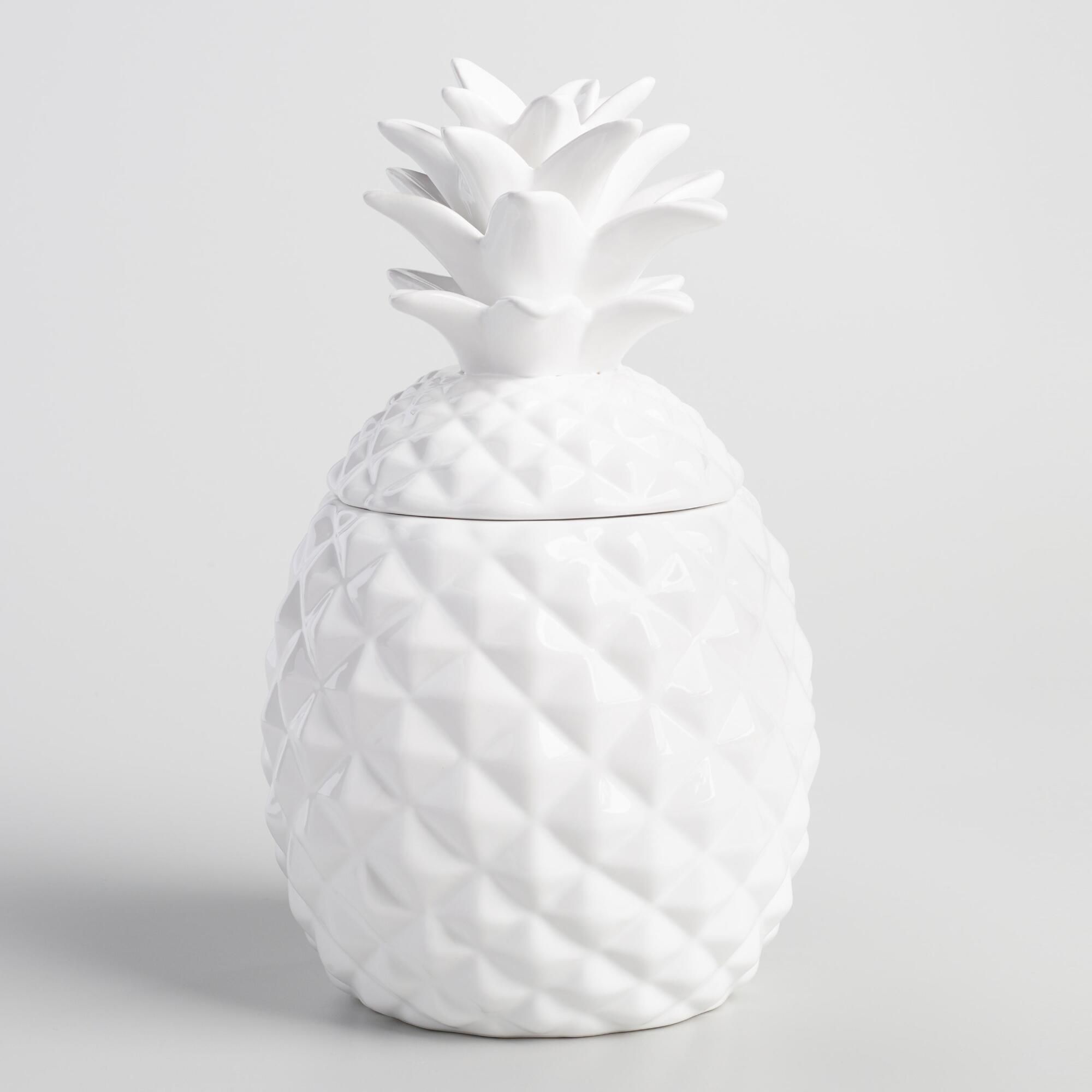 White Pineapple Ceramic Cookie Jar by World Market | World Market