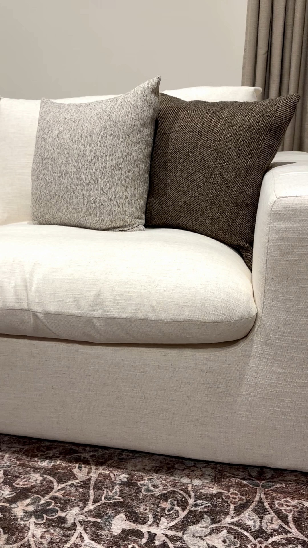 Washable sofa covers, cream sofa, white sofa, castlery, Dawson sofa, fall pillow covers, brown floral rug, loloi rug

#LTKSeasonal #LTKSaleAlert #LTKHome