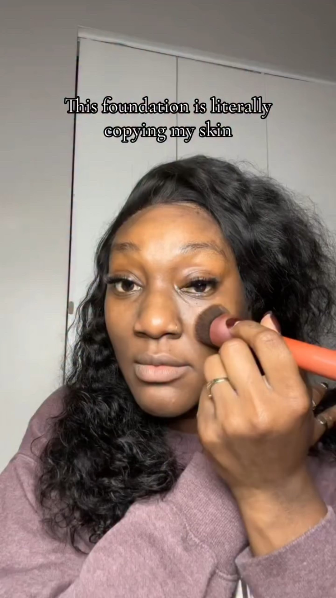 This foundation from @foreverbloomskincare 
Skincare adapts to my exact
complexion and looks like real skin. And of course l’m using one of my favorite brushes from @realtechniques !!! #makeup #biomimicfoundation #BeautyTok #realtechniques #blackfriday