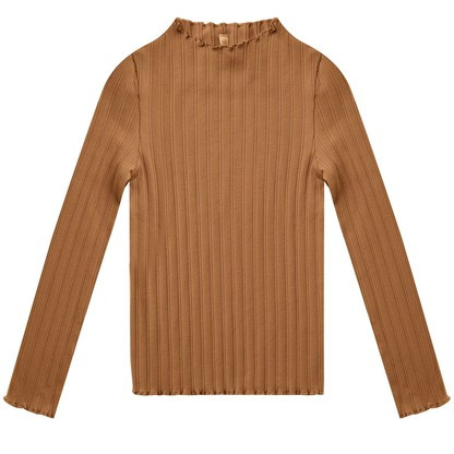 Rylee & Cru Ribbed Longsleeve Tee, Rust | SpearmintLOVE