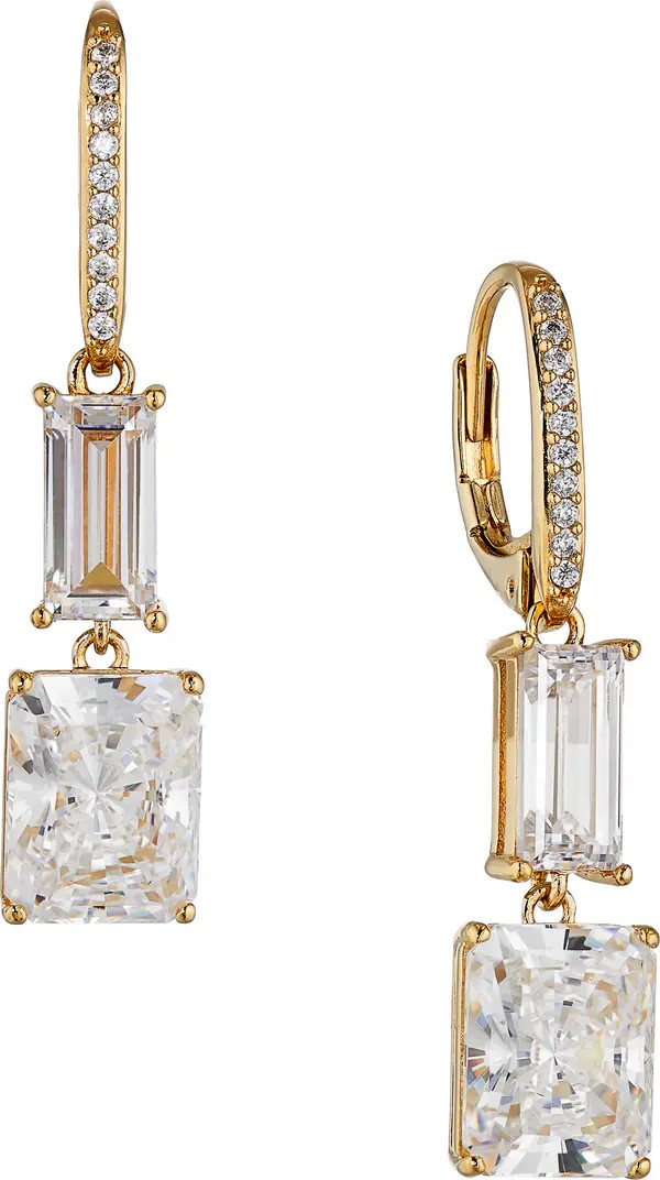 Double Drop Cubic Zirconia Earrings | Nordstrom