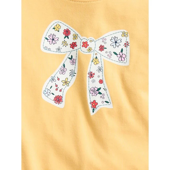 Wonder Nation Girls Graphic Tee with Short Sleeves, Sizes 4-10 | Walmart (US)