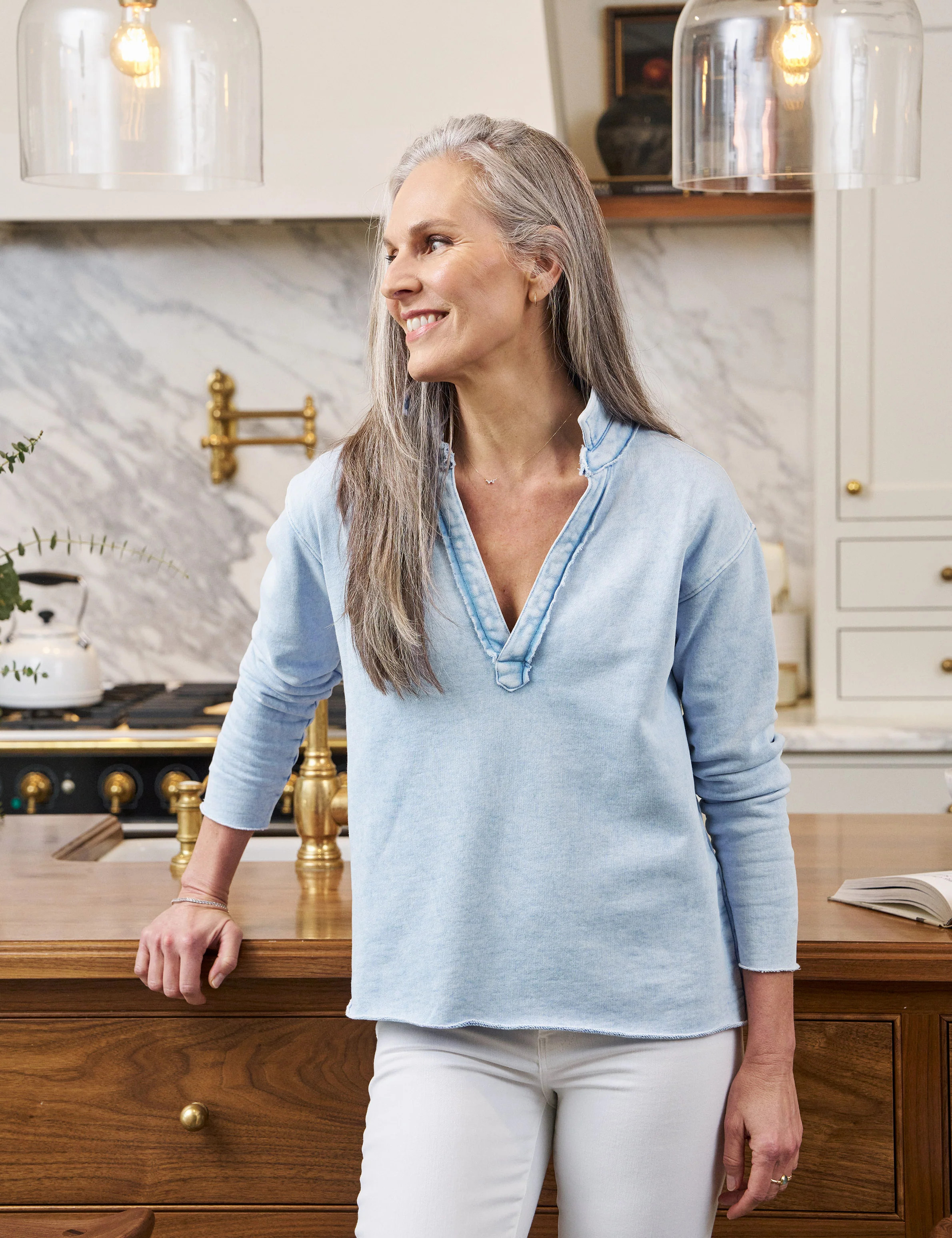 PATRICK Mineral Blue, Triple Fleece | Frank & Eileen