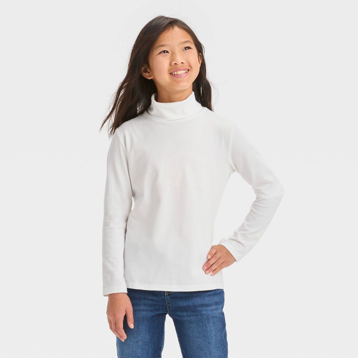 Girls' Long Sleeve Turtleneck T-Shirt - Cat & Jack™ | Target