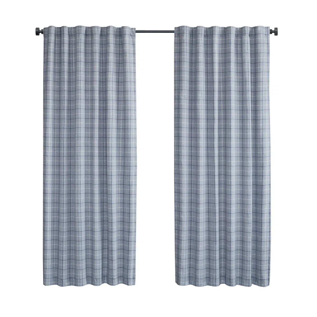 Anaheim Woven Plaid Room Darkening Thermal Fleece Lined Single Curtain Panel | Wayfair North America
