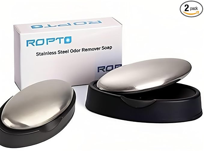 2 Packs Stainless Steel Soap Hand Odor Remover Bar Eliminating Smells Like Onion Garlic Scents fr... | Amazon (US)