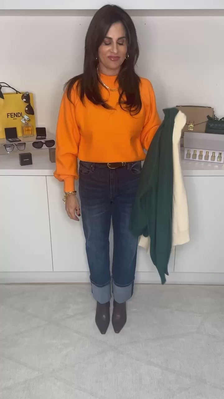 Cozy Mock Neck Sweater - Trendy Oversized Cropped Pullover 

 #LTKWatchNow #LTKOver40 #LTKStyleTip