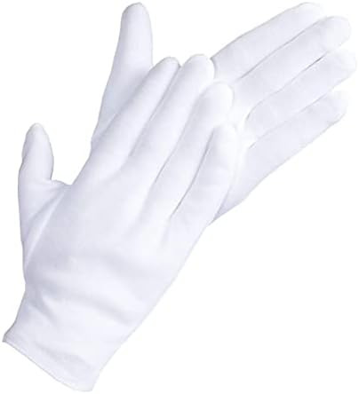 20 Pcs White Cotton Gloves for Eczema, Dry Hands, Moisturizing, Inspection, Coin Handling and Jew... | Amazon (US)
