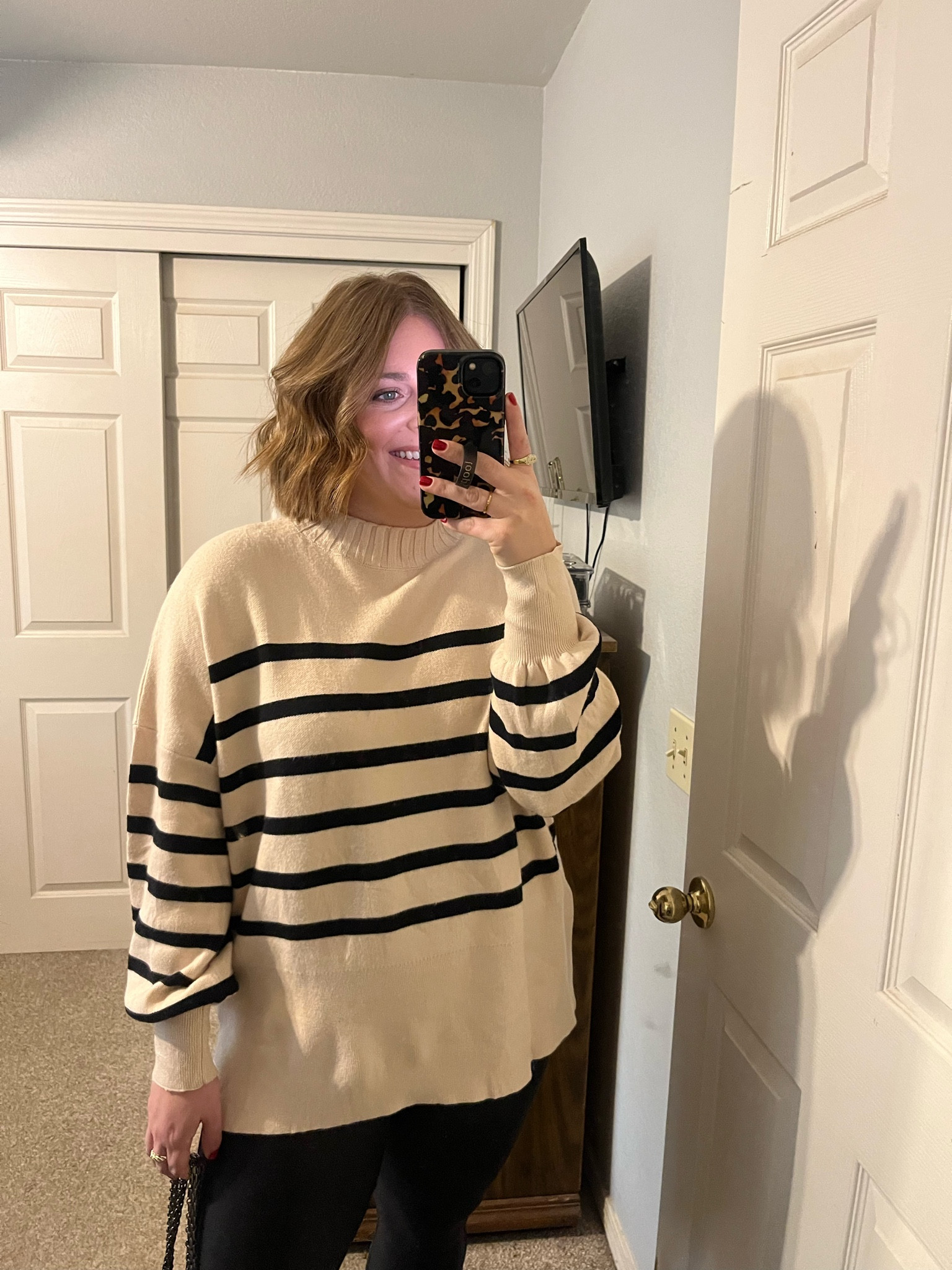 ootd 11.23.24 // striped sweater tts (wearing L)

#LTKSaleAlert #LTKFindsUnder50 #LTKMidsize