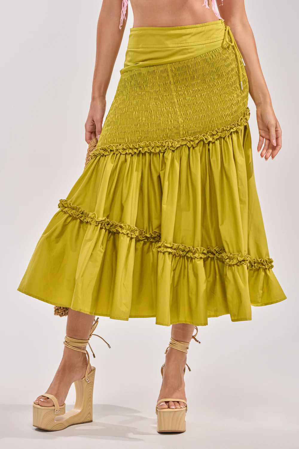 IT ONLY GETS BETTER RUCHED MAXI SKIRT | AKIRA