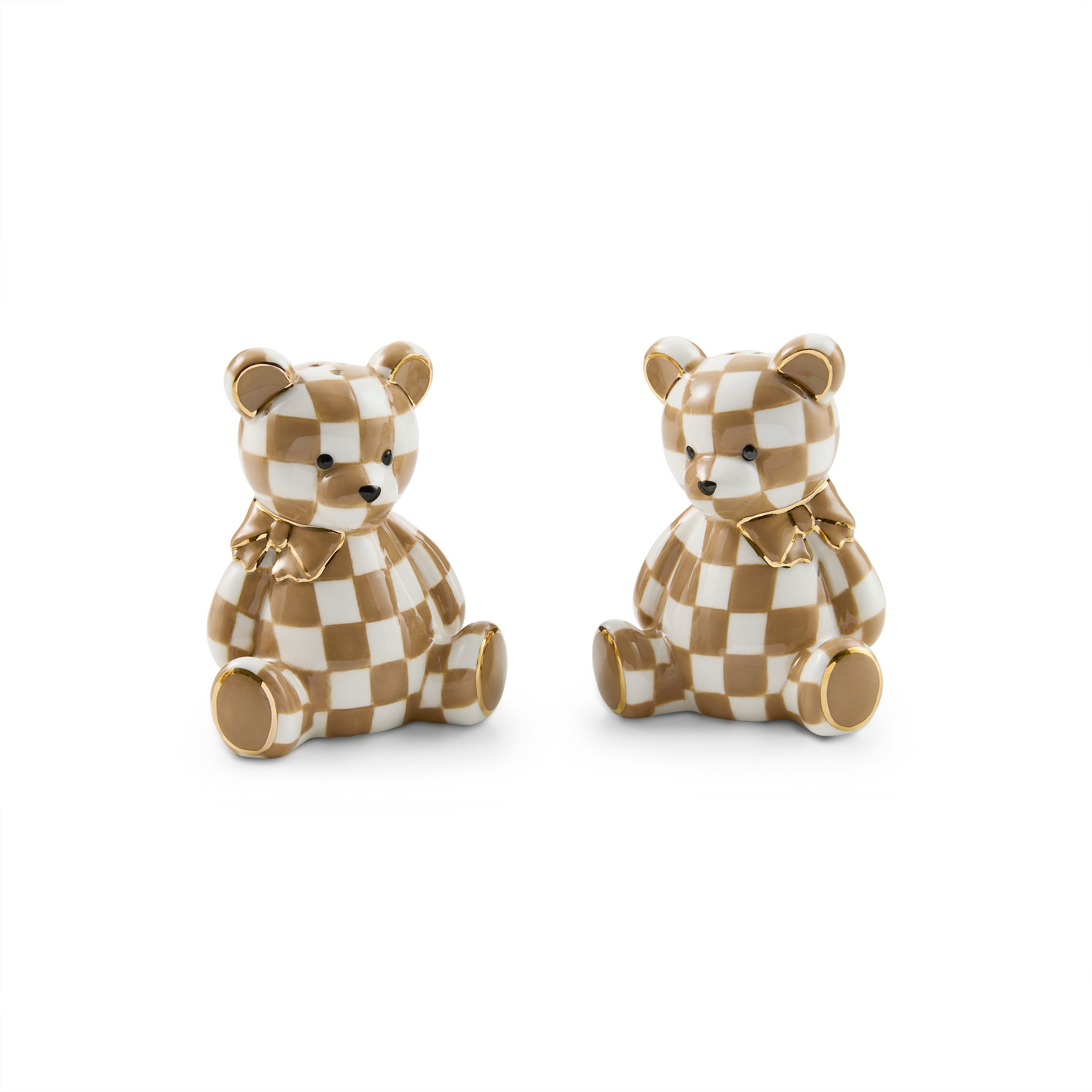 MacKenzie-Childs Mocha Bear Salt & Pepper Set | MacKenzie-Childs