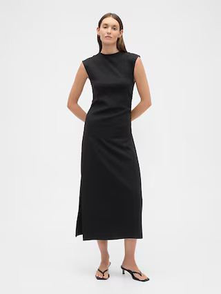 Modern Ribbed Mockneck Midi Dress | Gap Factory