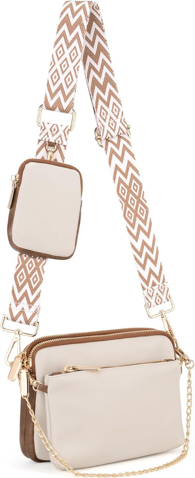 UTO Small Crossbody Bags for Women 3 in 1 Trendy Belt Purse Fashion Designer Mini Cute Sling Fann... | Amazon (US)