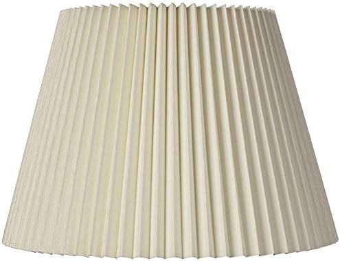 Ivory Linen Knife Pleat Medium Lamp Shade 9 Top x 14.5 Bottom x 10 High (Spider) Replacement with... | Amazon (US)