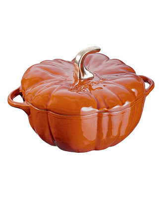 Staub Cast Iron 5-Qt. Pumpkin Cocotte - Macy's | Macys (US)