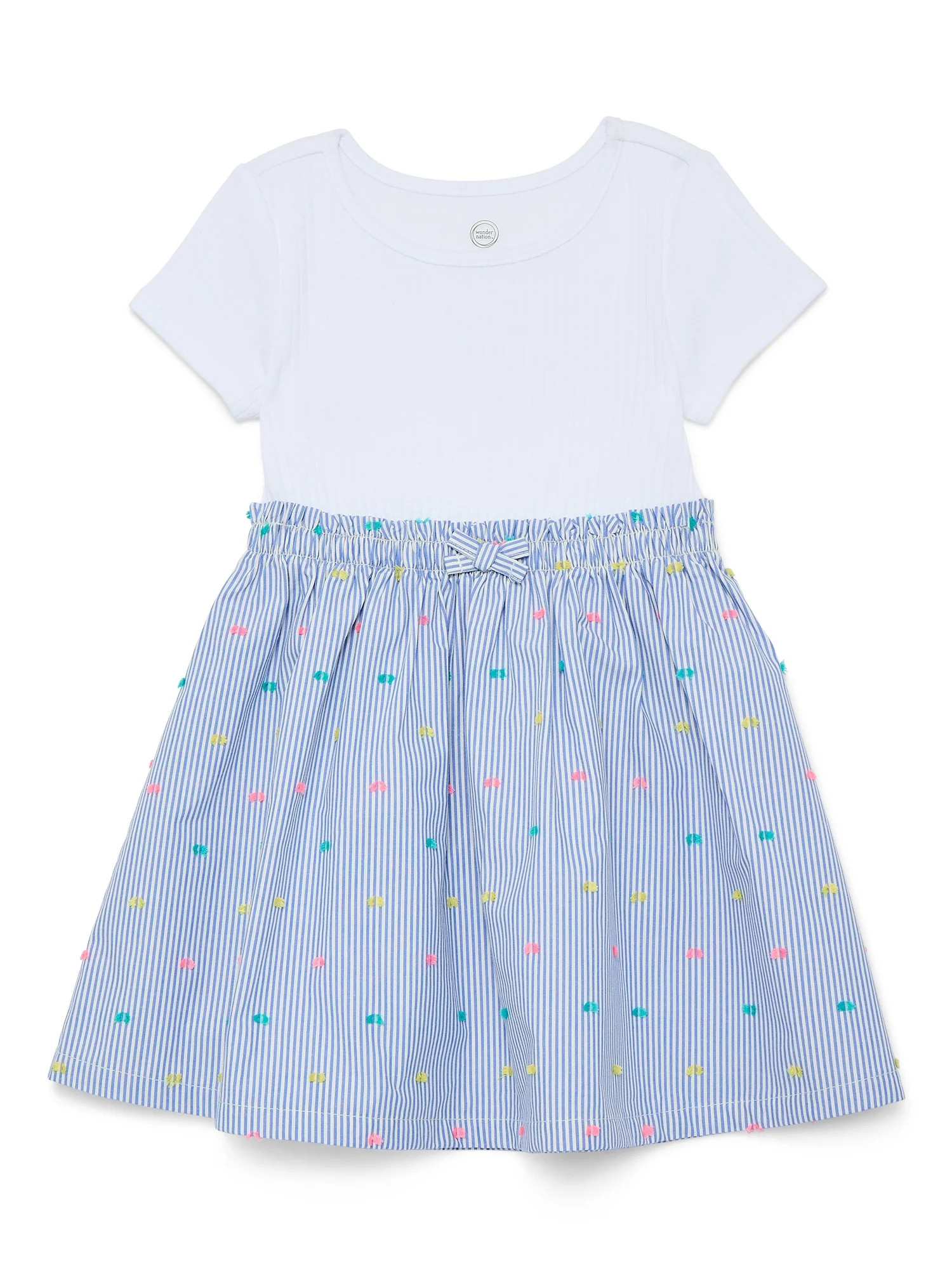 Wonder Nation Toddler Girls Poplin Dress, Sizes 12M-5T | Walmart (US)