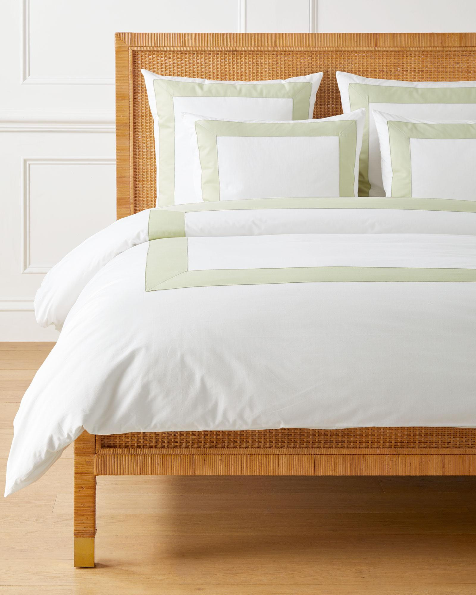 Beach Club Border Percale Duvet Cover | Serena and Lily