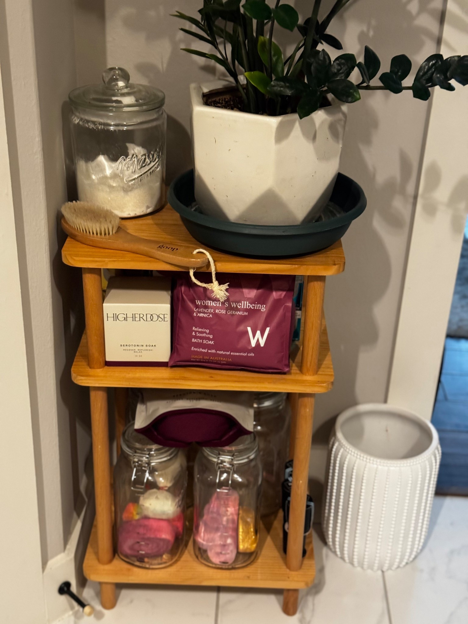 Love this two, tier bathroom shelf for all my bath essentials. 
Amazon. Amazon finds. Bathroom shelf. Bathroom storage. Bamboo shelf. Bamboo. 

#LTKHome #LTKGiftGuide #LTKHoliday