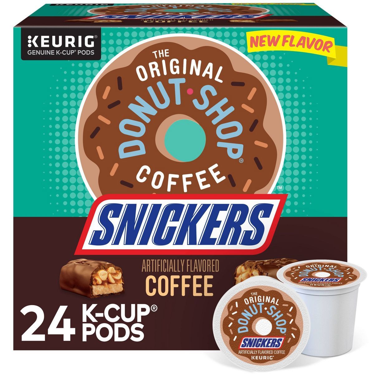 The Original Donut Shop Snickers Medium Roast Coffee Keurig - K-Cup Coffee Pods 24ct | Target