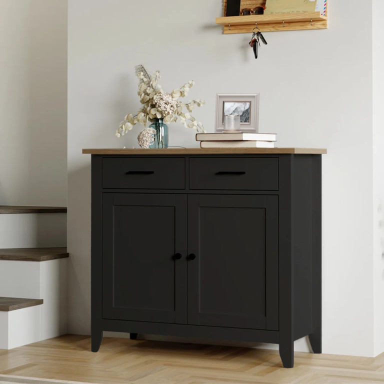 Homfa Entryway Storage Cabinet with 2 Drawers and 2 Doors, Wood Accent Cabinet for Living Room, B... | Walmart (US)