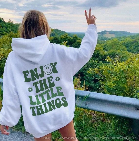 Enjoy the Little Things Hoodie Oversized Hoodie VSCO Hoodie - Etsy | Etsy (US)