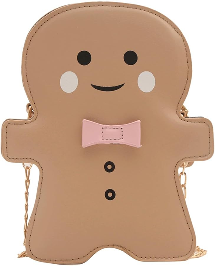 Christmas Purses for Women Novelty Trendy Gingerbread Man Crossbody Bag Cute Chain Lightweight Po... | Amazon (US)