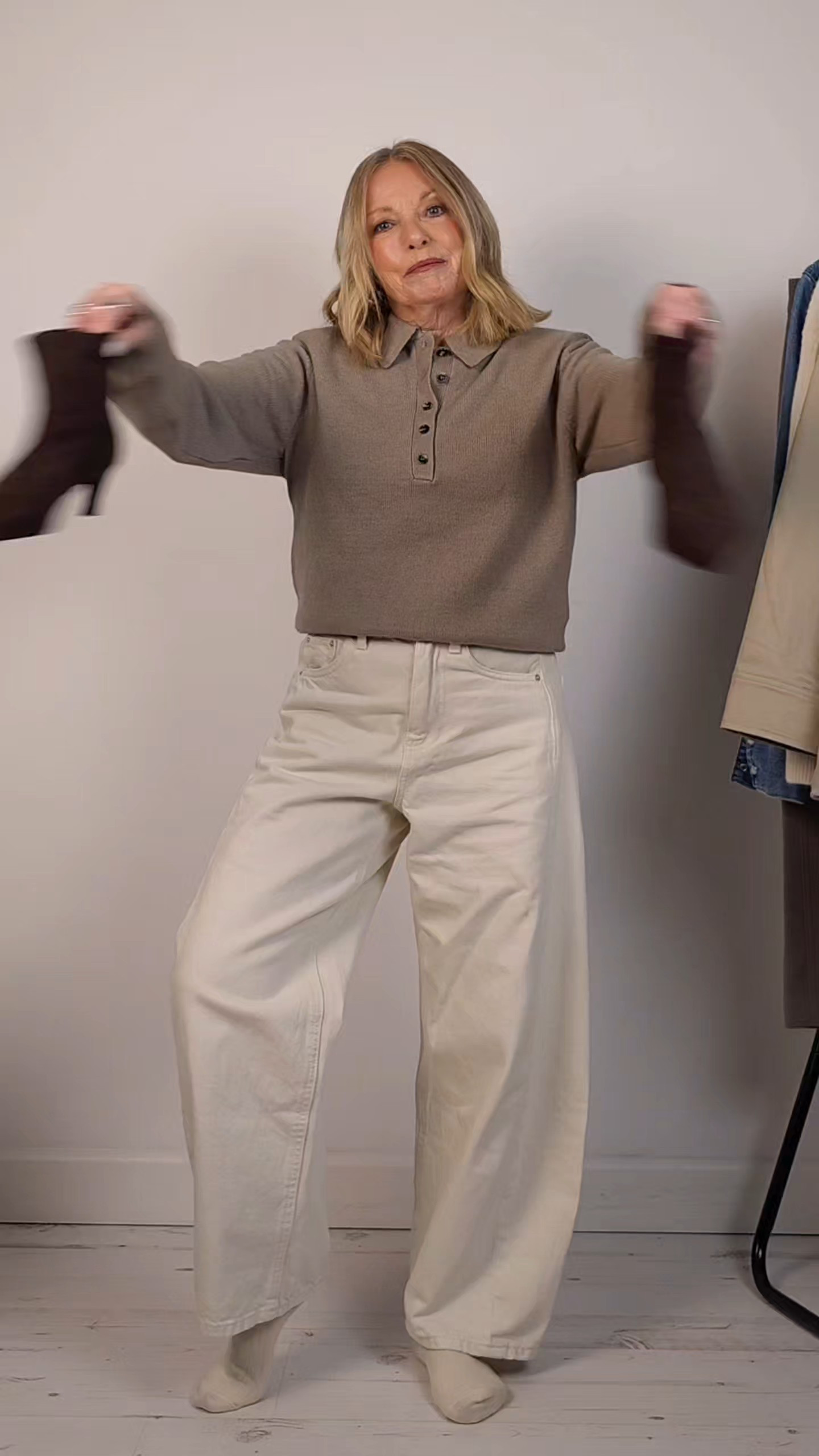 Casual everyday outfit  - cream jeans - polo collar sweater - brown faux leather jacket - Brown suede boots

#LTKwinter #LTKuk #LTKstyletip