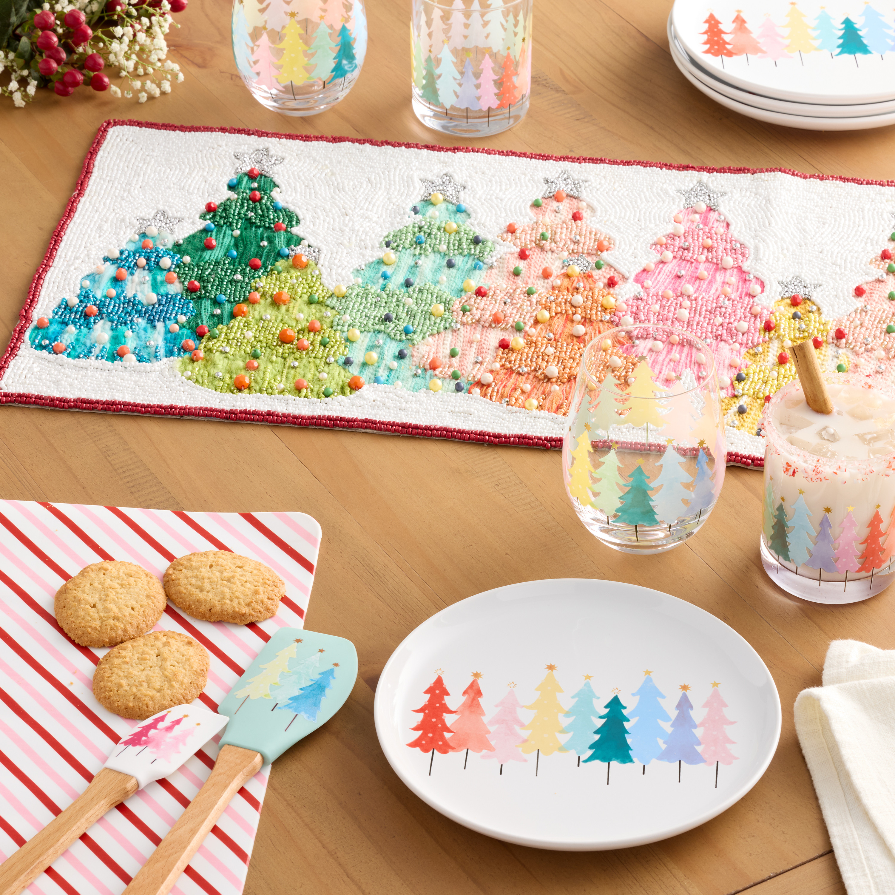 Multicolor Rainbow Holiday Tree Tabletop Collection | World Market