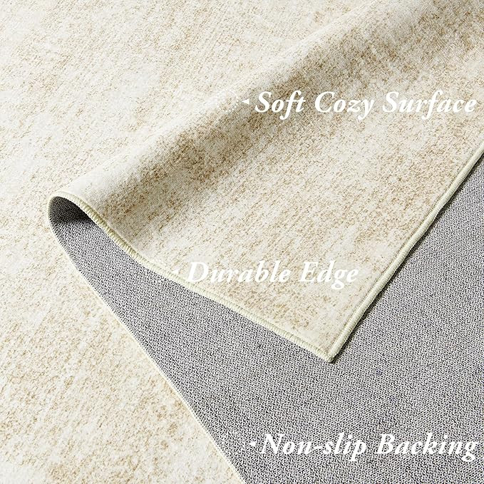 9x12 Area Rug for Living Room,Washable Neutral Farmhouse Abstract Extra Large Boho Bedroom Dining... | Amazon (US)