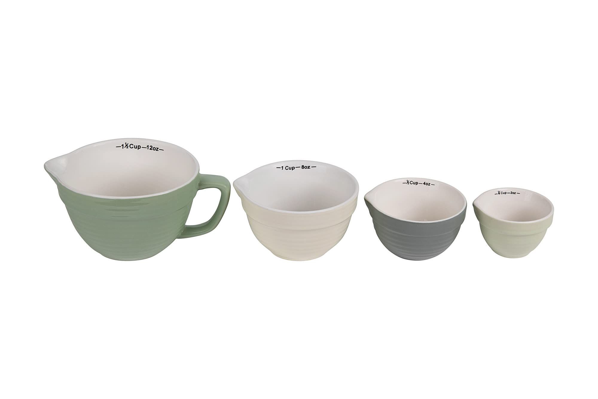 Creative Co-Op Batter Bowl Shaped (Set of 4 Sizes) Measuring Cups, Multicolor, 6.5 x 5 | Amazon (US)