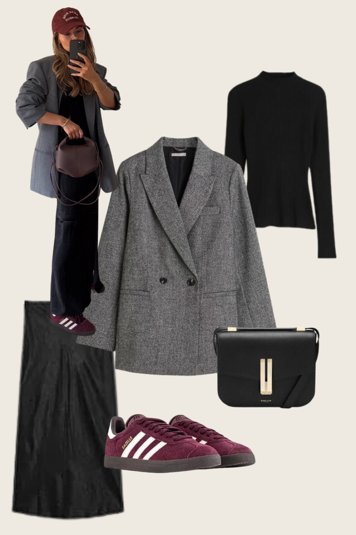 Greys and burgundy are very on trend at the moment and I am here for it!!! 

Obsessed with this look. 

#LTKstyletip #LTKfindsunder50 #LTKfindsunder100