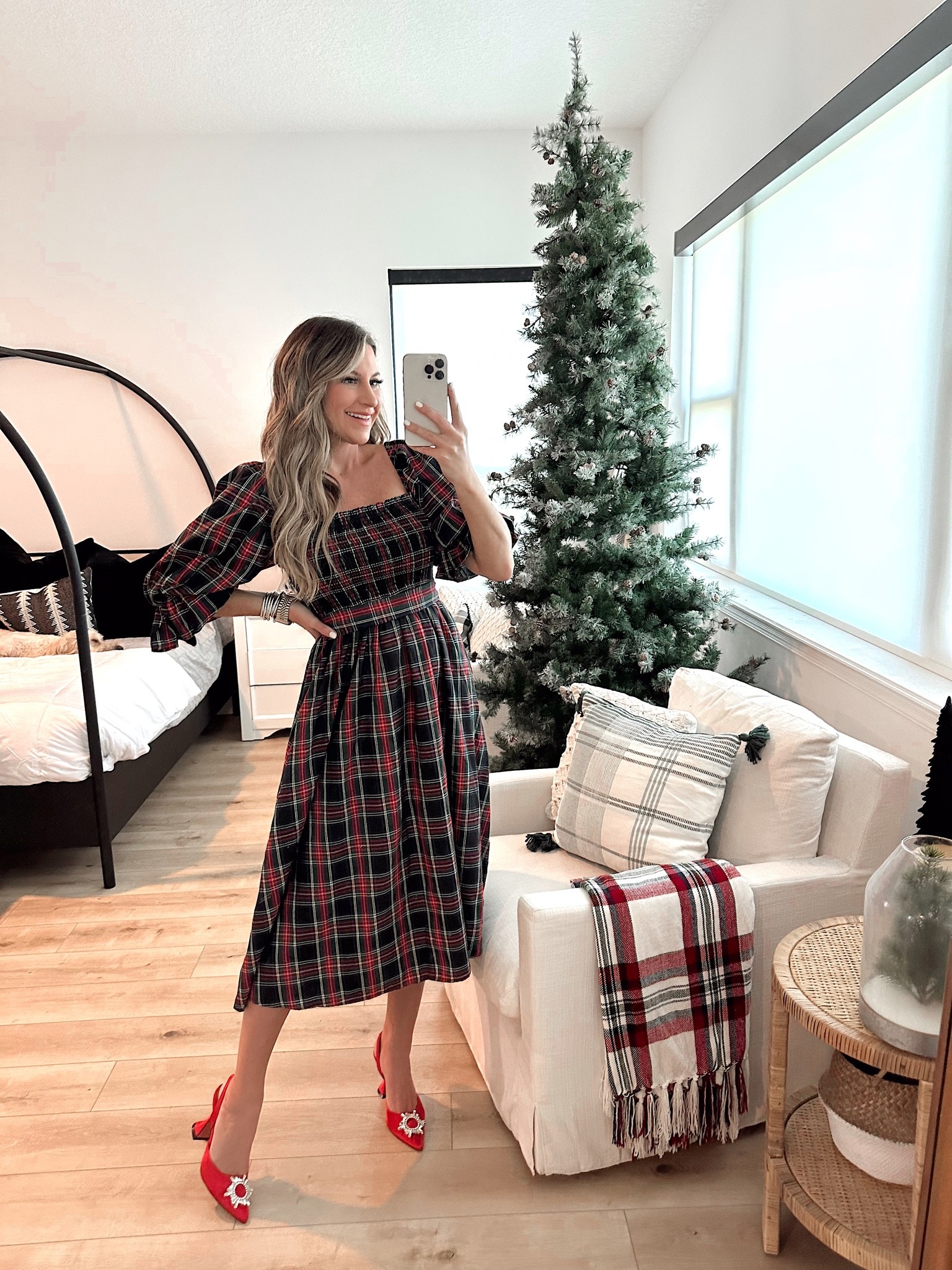 In a size small in holiday dress 
Code: THANKDANDY 
For discount 
Christmas Red Dress 