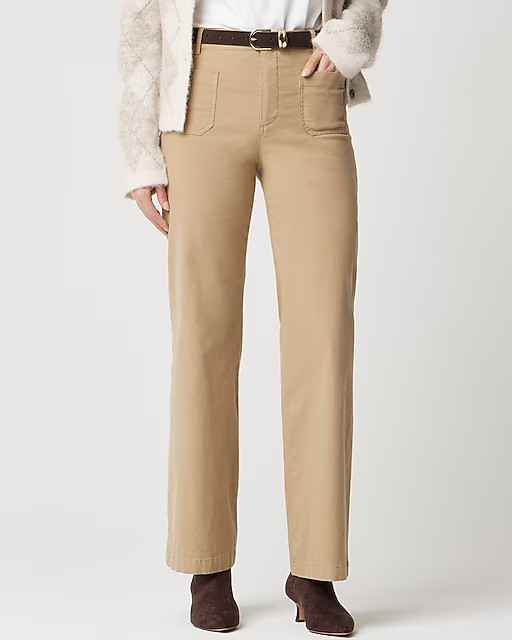 Lizzie high-rise patch-pocket wide-leg pant | J.Crew Factory